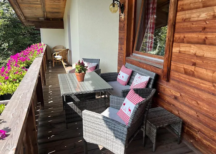 Gamsbock Panorama View Balkon, Gartensauna, Garten, Grillplatz